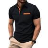 Erkekler Yaz Gömlek Kısa Kollu Slim Fit Düz Renk Düğmesi Turn-down Yaka Ekose Doku Yumuşak Nefes Kazak Rahat İş Üst