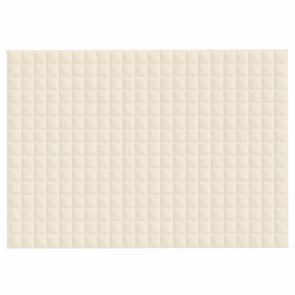 Vidaxl Weighted Blanket, Cream, 155X220 Cm, 11 Kg, Fabric