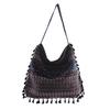Women'S Canvas Bag Ethnic Style Shoulder Bag Cotton Linen Handbags Fashion Fringed Shoulder Bag Literary Style Large Capacity Handbags