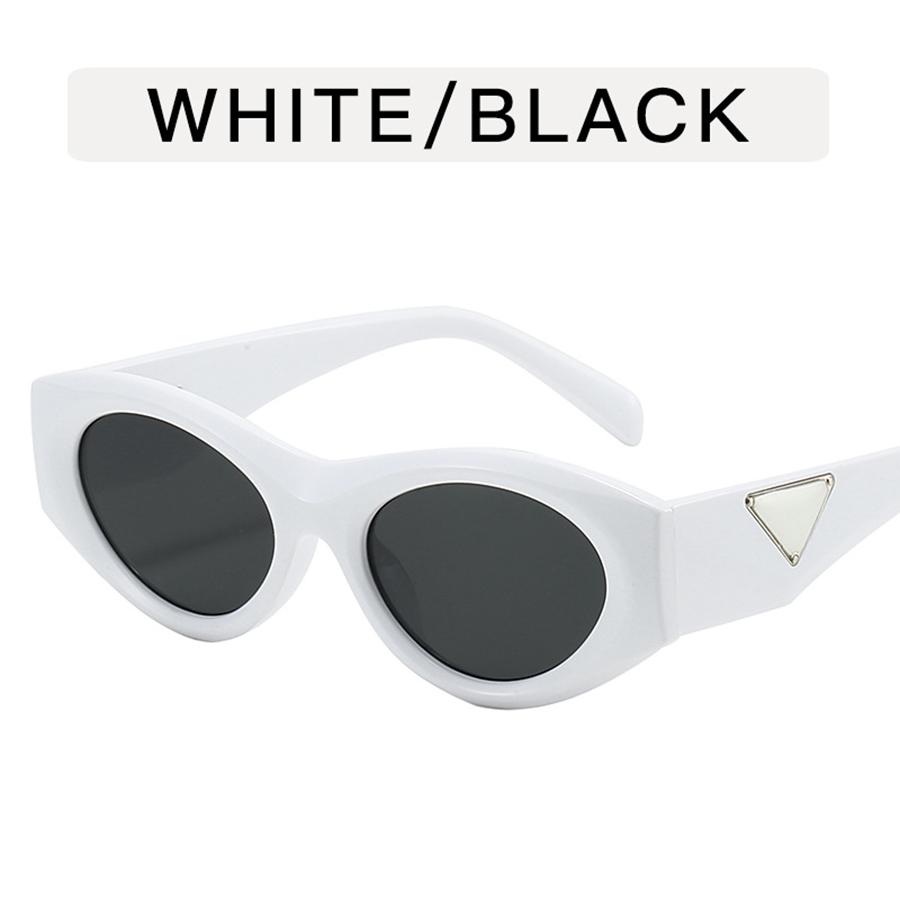 

Модные солнцезащитные очки Cat Eye Small Frame Elliptical Sunglasses белый