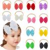 10Pcs Chiffon Bowknot Rubber Band Cute Bows Floral Headdress For Girl Infant Newborn Toddler
