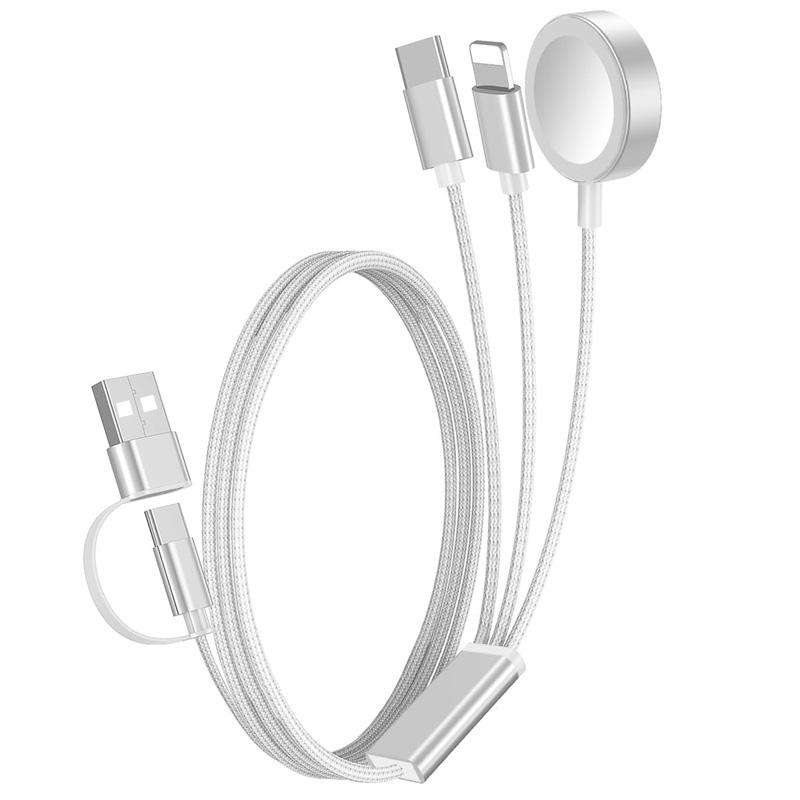 

Three-in-Two Wireless Charging Magnetic-Suction Watch Wireless Charging Three Slots Two Webs Design 1.25m белый