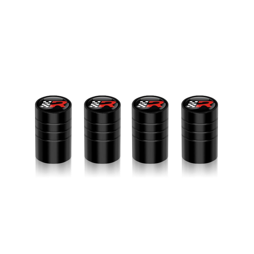 ydsh2 New 4Pcs Car Wheel Tire Valve Caps Air Stem Covers Accessories For Seat Leon FR Cupra Ibiza Altea Exeo Formula Racing Alhambra