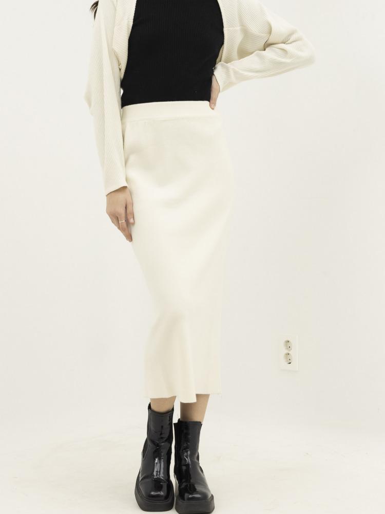 High Five Rayon Blend Basic Long Skirt