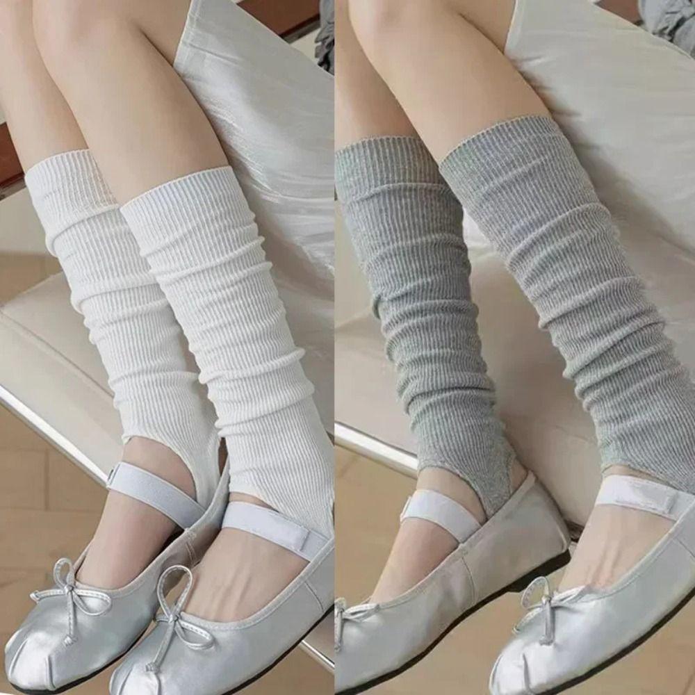 Lightweight Mid-calf Calf Socks Solid Color JK Stockings New Leg Warmer Socks  Women