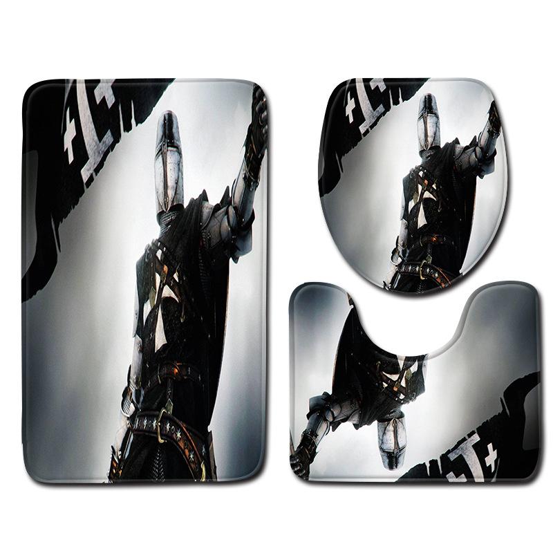 Creative Doormat, Bathroom Floor Mat, Toilet Three-Piece Carpet