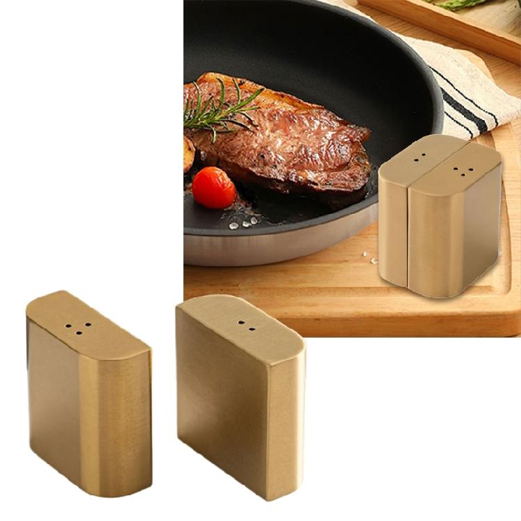 2 st Kryddströare Rostfritt Stål Salt Peppar Dispenser Kryddbehållare för Restauranger och Utomhusmatlagning