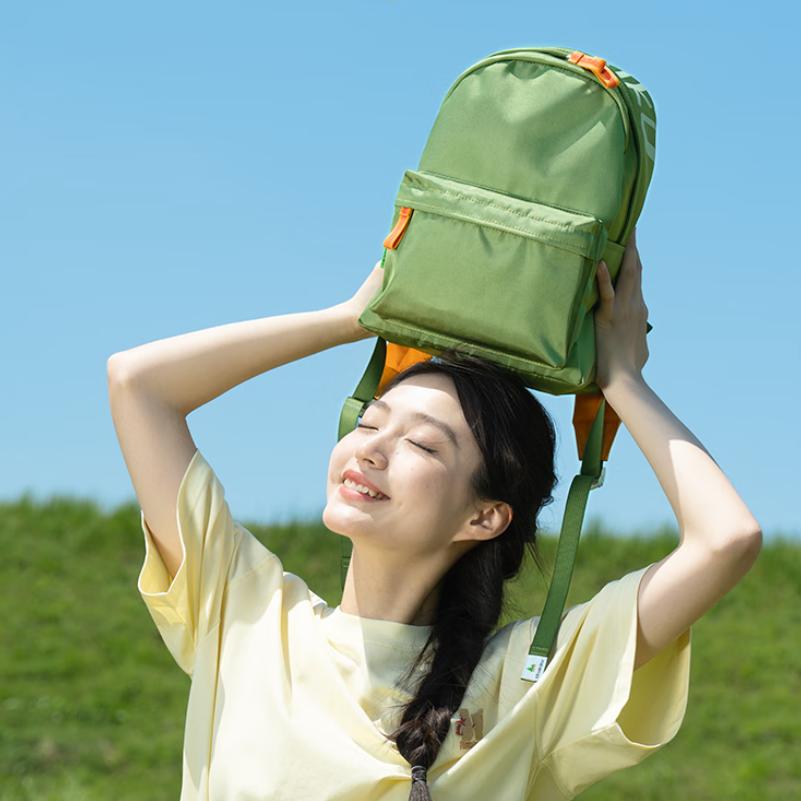 SHUKIKU Fashion Casual Travel Lightweight Backpack, Ultra-Light Backpack, Broccoli Color