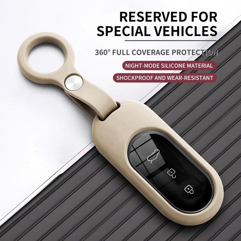 Silky Soft Silicone Key Case Holder For Seres Aito M7 Ultra M5 Fob M9 Keychain Accessories