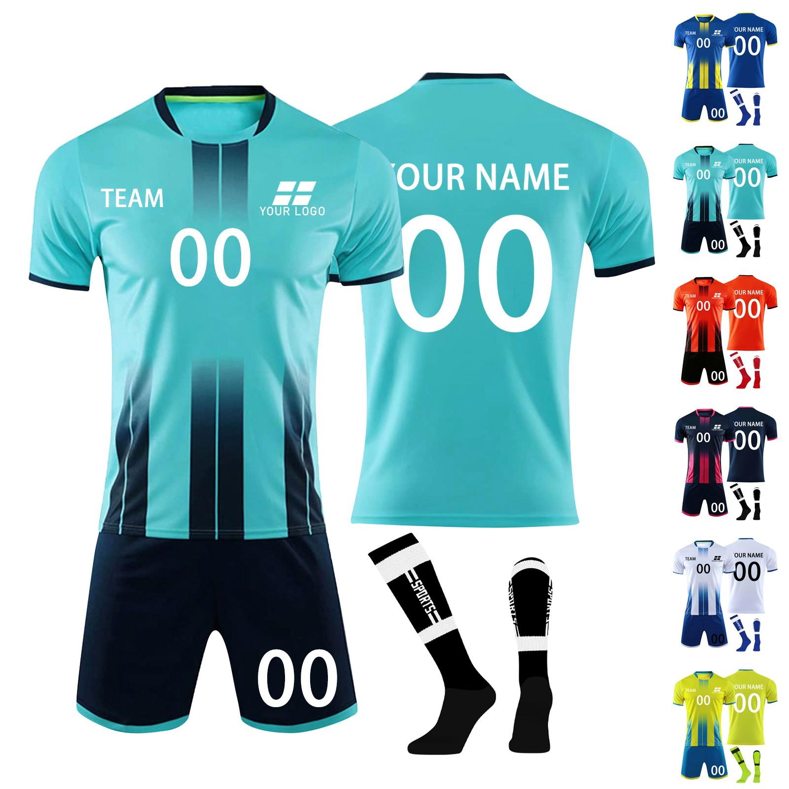 

Комплект персонализированных рубашек для мужчин и девочек с именем и номером, футбольные майки на заказ для мальчиков, тренировочный костюм