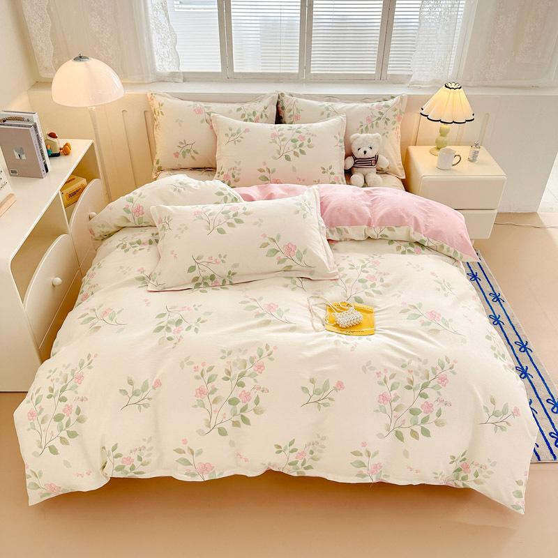 

Комплект літньої ковдри з чистої бавовни М яка дихаюча постільна білизна з 2 предметів для ліжок розміру Твін та Двоспальний, включає підодіяльник та набір наволочок 150 x 200cm