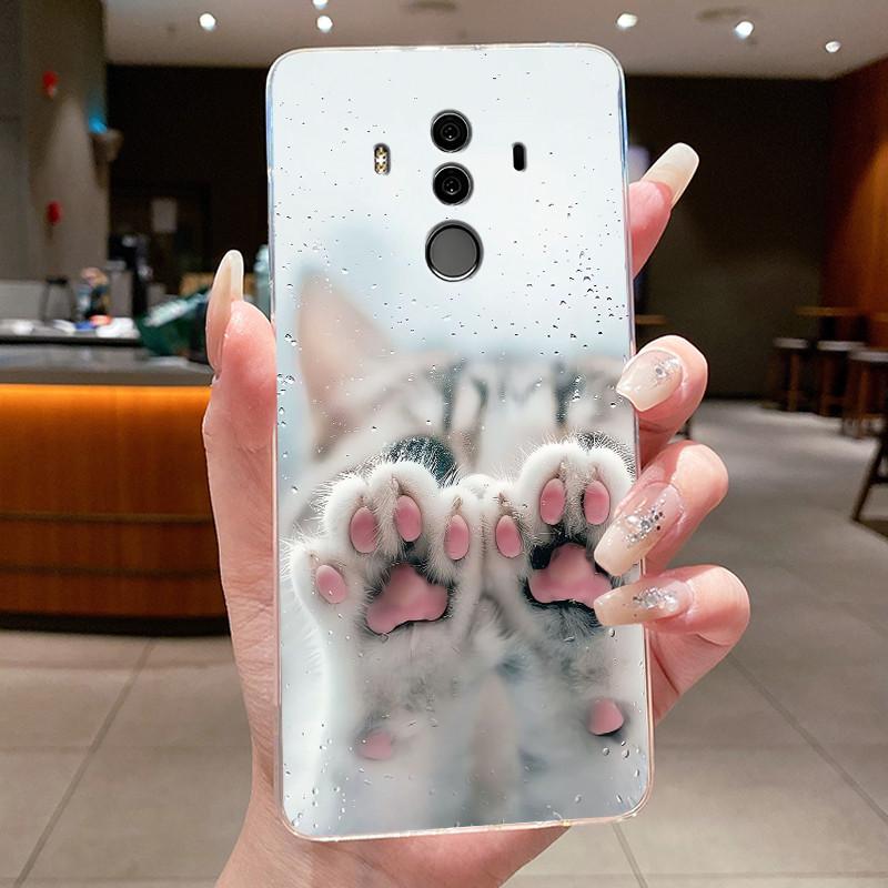 Luxury Cute Cool Case For Huawei Mate 10 Pro 10Pro Back Cover Transparent Silicone TPU Phone Case For Huawei Mate 9 Mate9 Casing