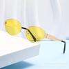 Ovals Metal Frame Sunglasses Unisex Sunglasses Cats Eye Shape Sunglasses for Men and Women