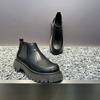 Martin boots autumn and winter breathable leather big head shoes low-top casual short boots trendy shoes ms