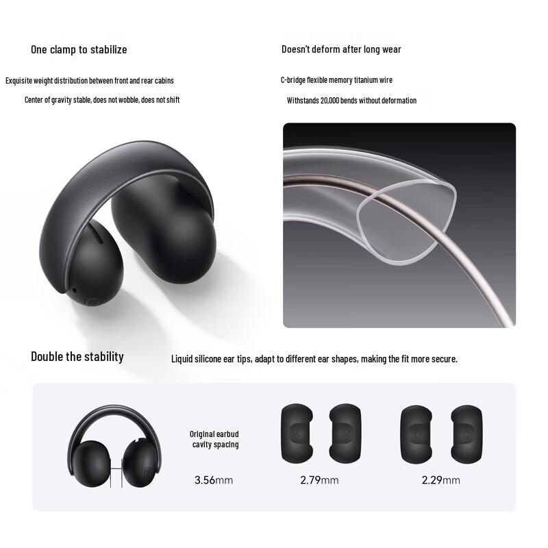 SoundCore AeroClip Open-Ear Clip-On Bluetooth Sports Earbuds