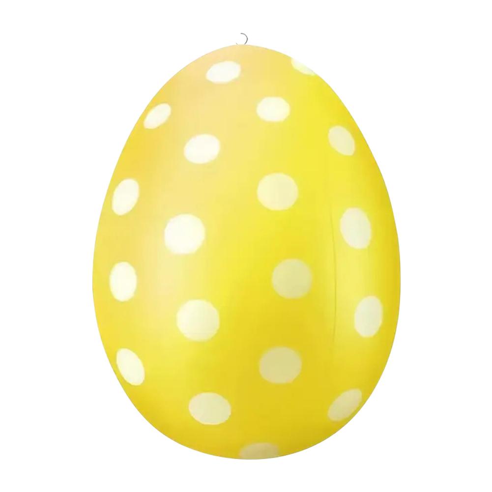 Easter Inflatable Egg Balloon DIY PVC Egg Ornament Wear Resist Colored Egg Balloon for Outdoor Garden Yard Lawn Pendant