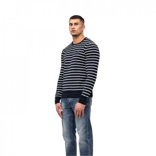 Marshall Artist Mens Striped Rib Knit Sweater Top