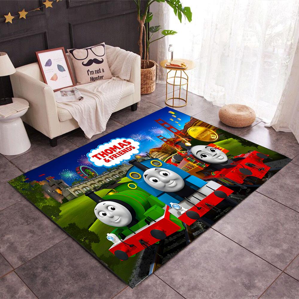 Thomas Train Birthday Party Carpet Design for Hallway Dormitory Game Room Balcony Antislip Carpet Anime Office Decor