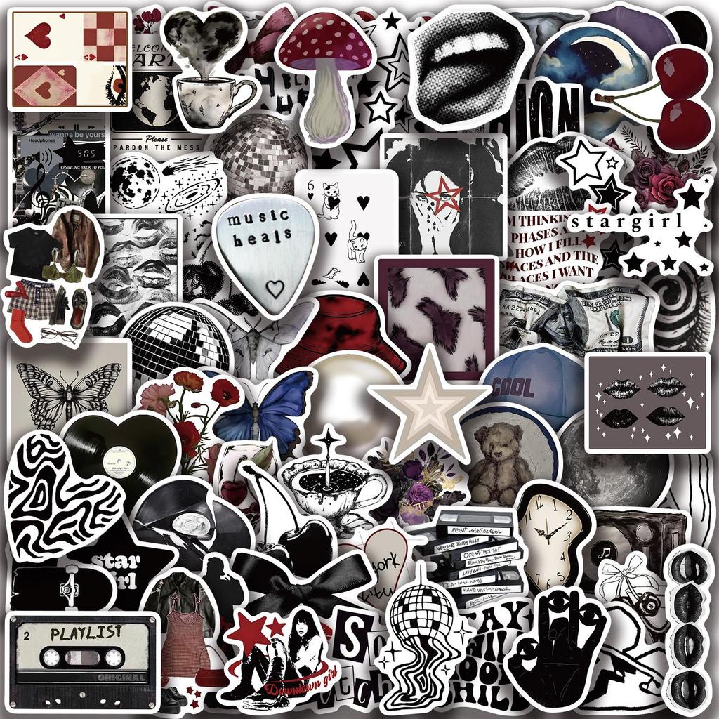 Y2K Downtown Girls Stickers - 100 Waterproof DIY Designs for Guitar, Notebook, Luggage Decoration
