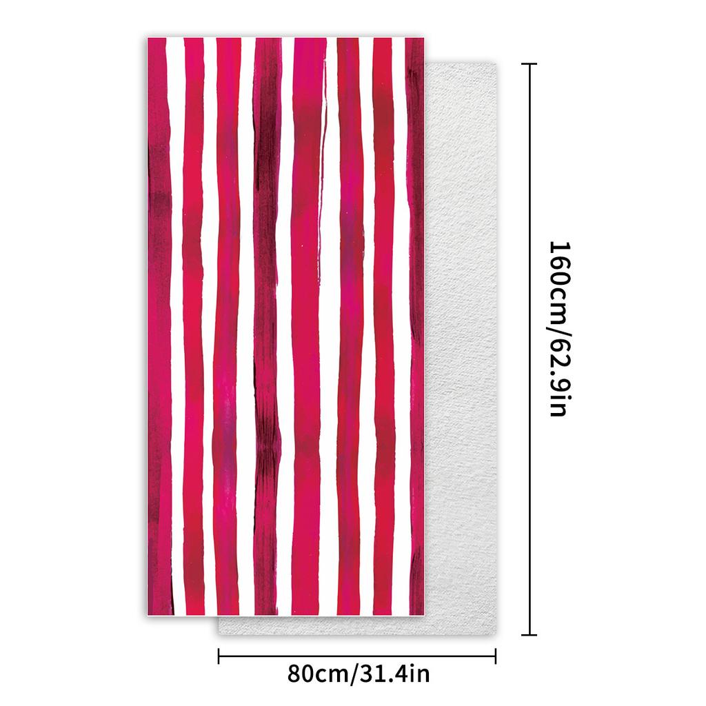 New Stripe Series Double-sided Velvet Beach Towel Microfiber Towel Printed Bath Towel