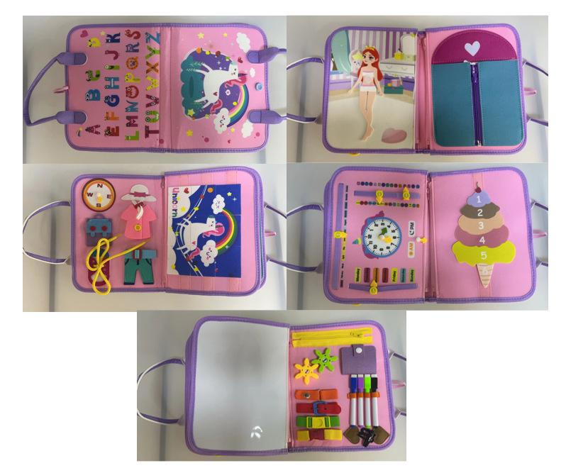 Quadro de Aprendizagem de Feltro para Educação Infantil Montessori Transfronteiriça com Certificação CPC CE