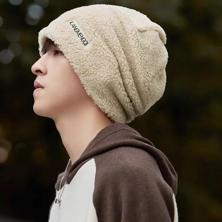 

WTEMPO Cold-proof Hat for Men Winter Korean-style Warm Ear-protecting Hat with Thickened Fleece and Plush Bucket Headwear 1pc