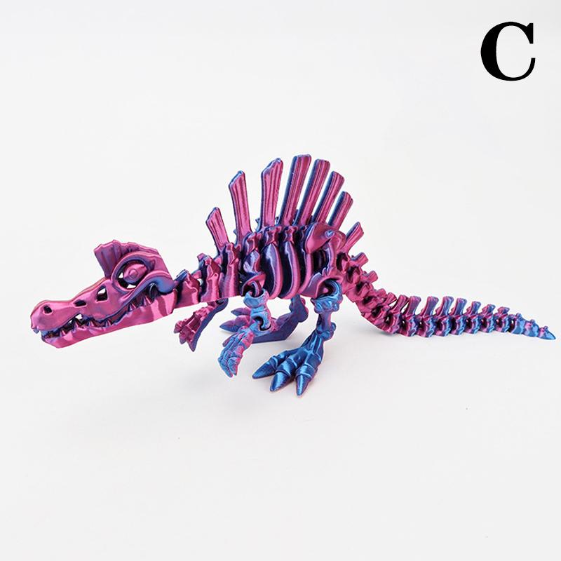 3D Printed Echinosaurus Dinosaur Movable Dragons Figurine Multi-Color Gift For Kids Birthdays Creative Home Decor