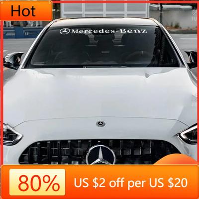 AMG W220 For Benz Hot Car Front Windshield Sticker Decal Decoration For Mercedes Benz AMG GLE GLS GLC CLA GLA GLB W204 W205 W203