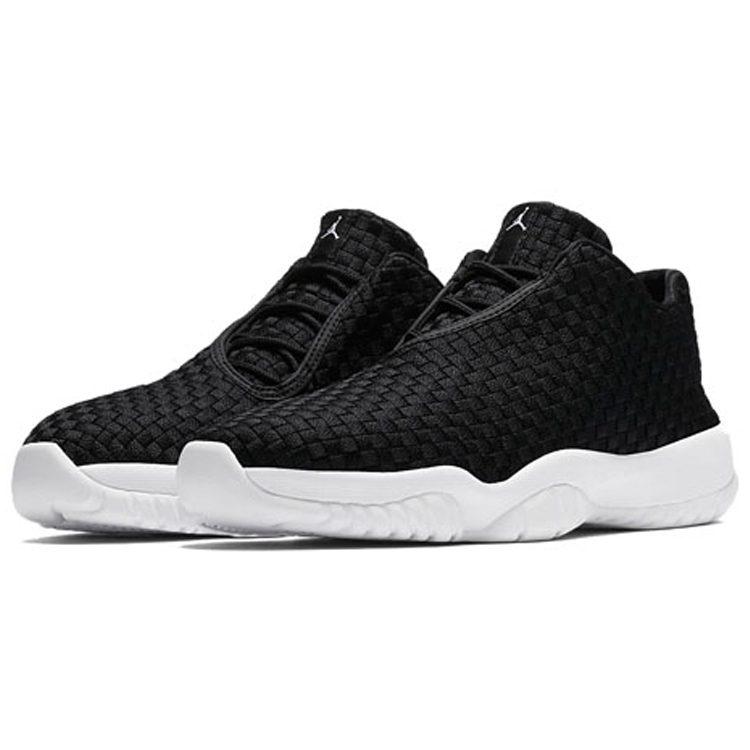 Jordan Future Low Fabric Breathable Lightweight Low top Vintage Basketball Shoes Men's Black White 718948-002