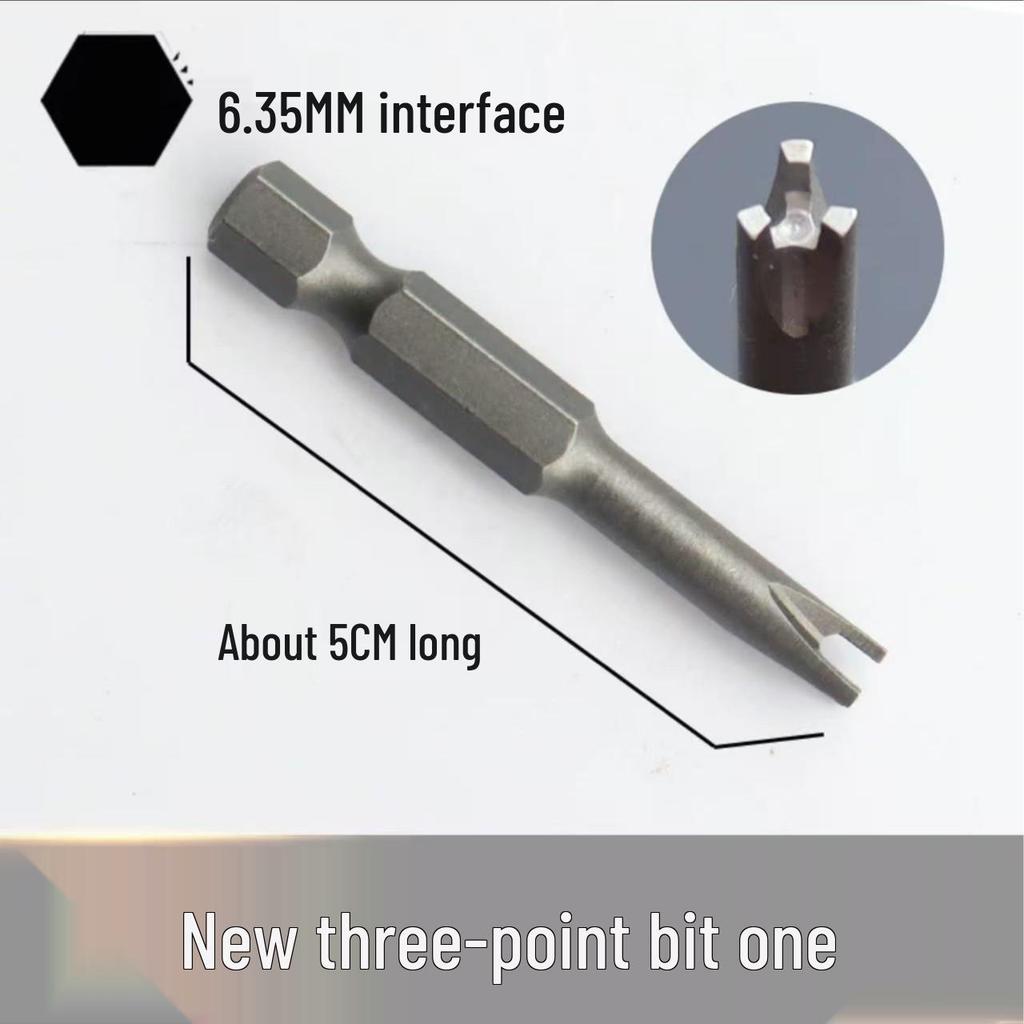 New 6.35mm Tri-Point Y-Shaped U-Triangle Fork Type Electrical Screwdriver Bit