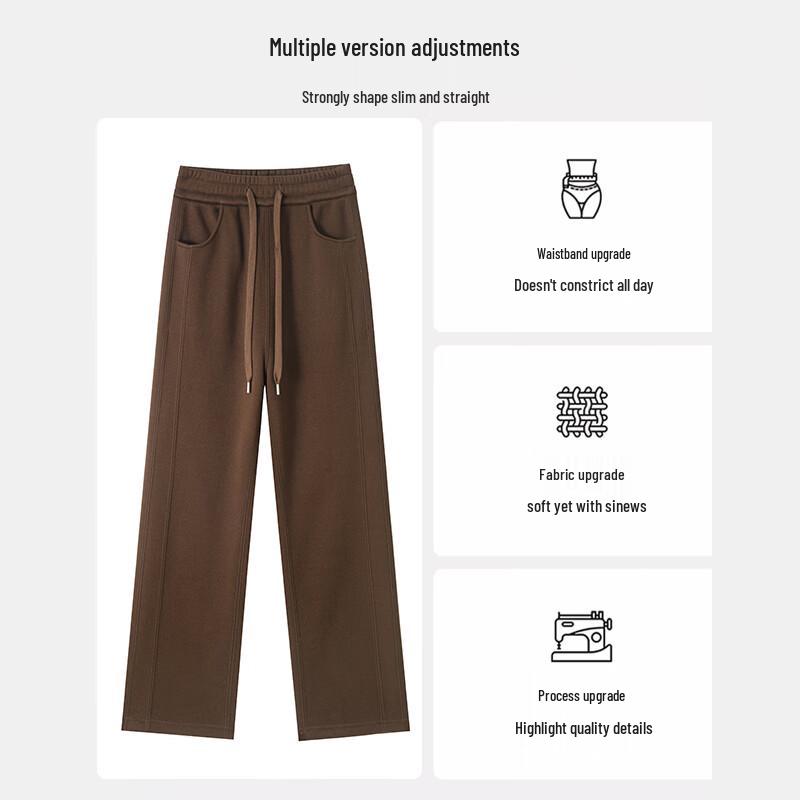 Women's High-Waist Fleece-Lined Wide-Leg Pants