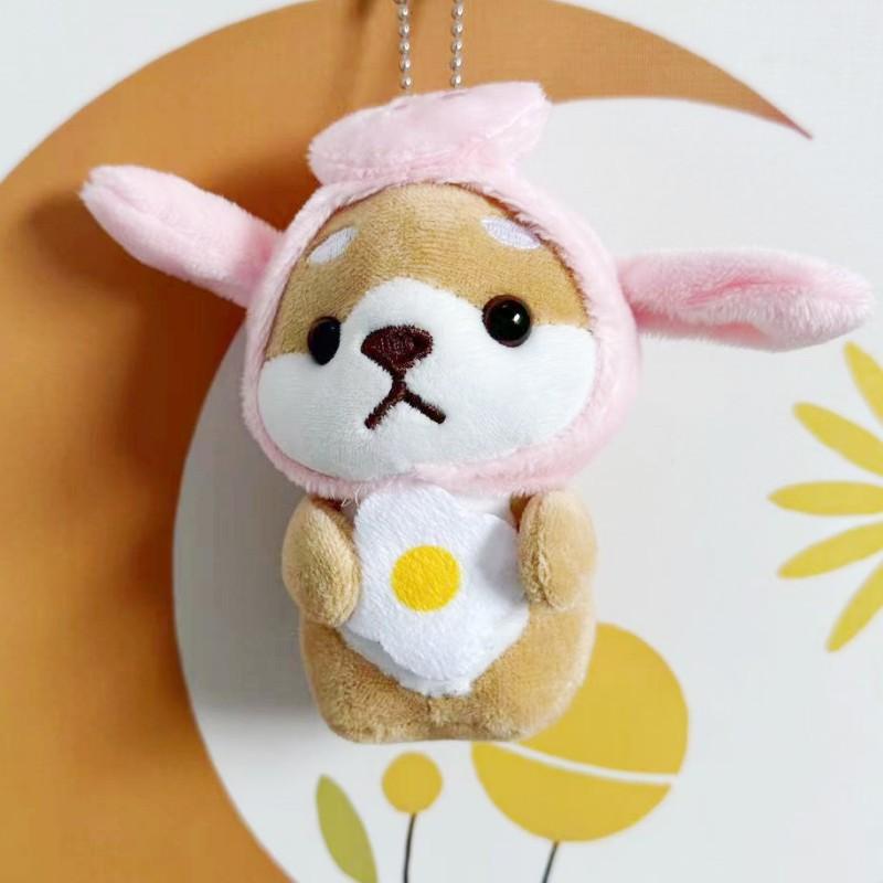 Cute Puppy Akita Dog Little Fox Plush Toy Corgi Small Mini Doll Hanging Decoration