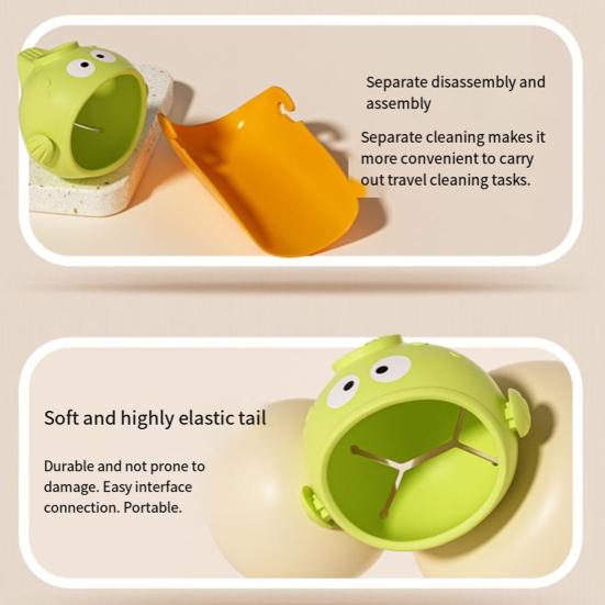 Children Faucet Extender Cartoon Worm Shape Splash-proof Adjustable Faucet Extender Bathroom