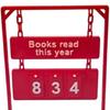 Hanging Book Counter Decorative Piece With Number Trackers And Bookmarks Holder Drawer Book Read This Year Trackers Gift