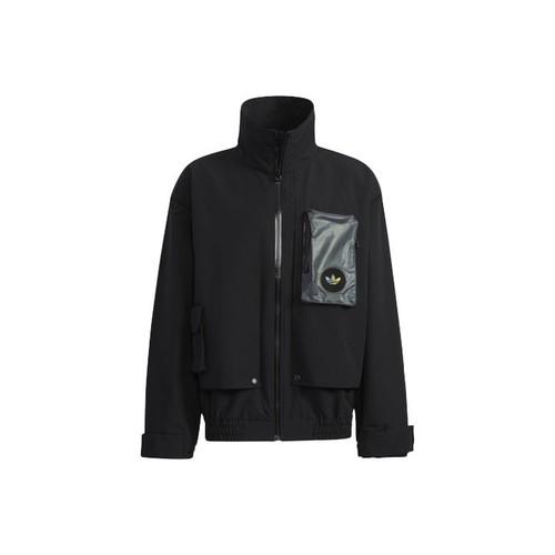 

adidas Pocket Logo Outdoor Wind Woven Stand Collar Work Jacket Men’s Black XS чёрный