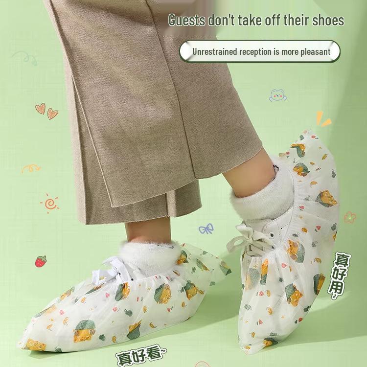 Disposable Shoe Covers - Thickened Non-Woven, Wear-Resistant, Ideal for Indoor Use In Computer Rooms or by Students.