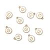 10Pcs 12x2.5mm Alphabet Double Face Charms Pendant Beads for Jewelry DIY Findings