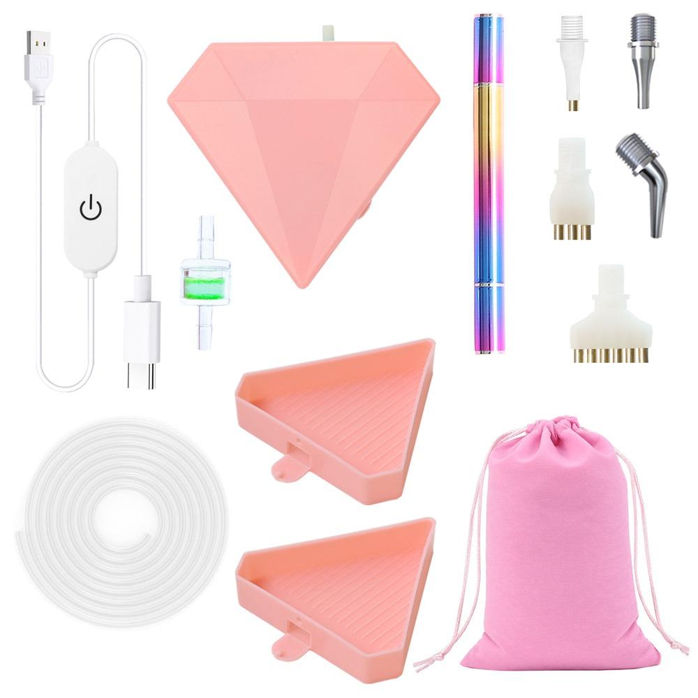 DIY Craft Vacuum Diamond Painting Pen Kits USB Powered with Storage Bag Suction Device Point Drill Tool Beading Plates