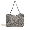 Large Capacity Leopard Shoulder Bags 2025 Luxury Chian Nylon Tote Bags Fashion Commuter Travel Purse Handbags