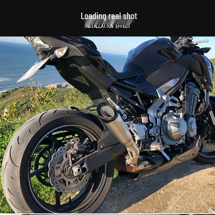 51mm Dvouvrstvý motocyklový výfuk pro Z900, Ninja 400, CB650R, R3
