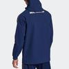 Adidas Jachetă de călătorie Real Madrid cu glugă pentru bărbați îmbrăcăminte exterioară bleumarin-albastru FR3878