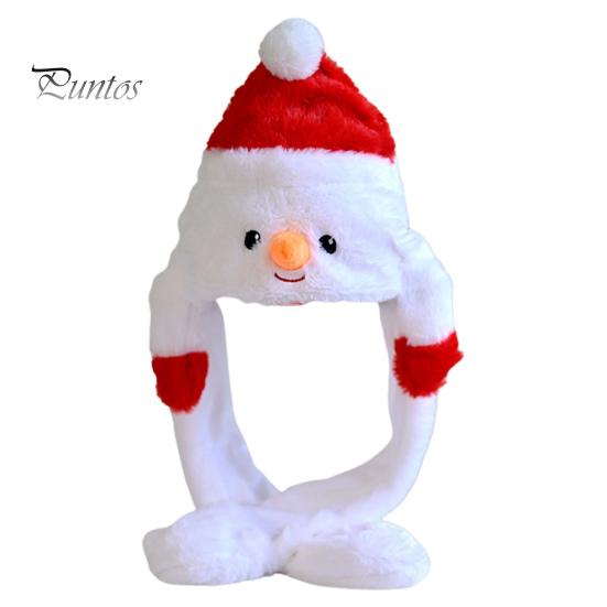 Weihnachten Santa Hut Ohr bewegen Springen Hut Santa Claus Elch Schneemann Schneeflocke Cosplay Hut Weihnachten Urlaub Party Kostüm Foto prop Geschenk