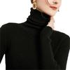Soft waxy pile-neck knitted bottoming shirt for women, slim spring and autumn style temperament versatile solid color turtleneck bottoming