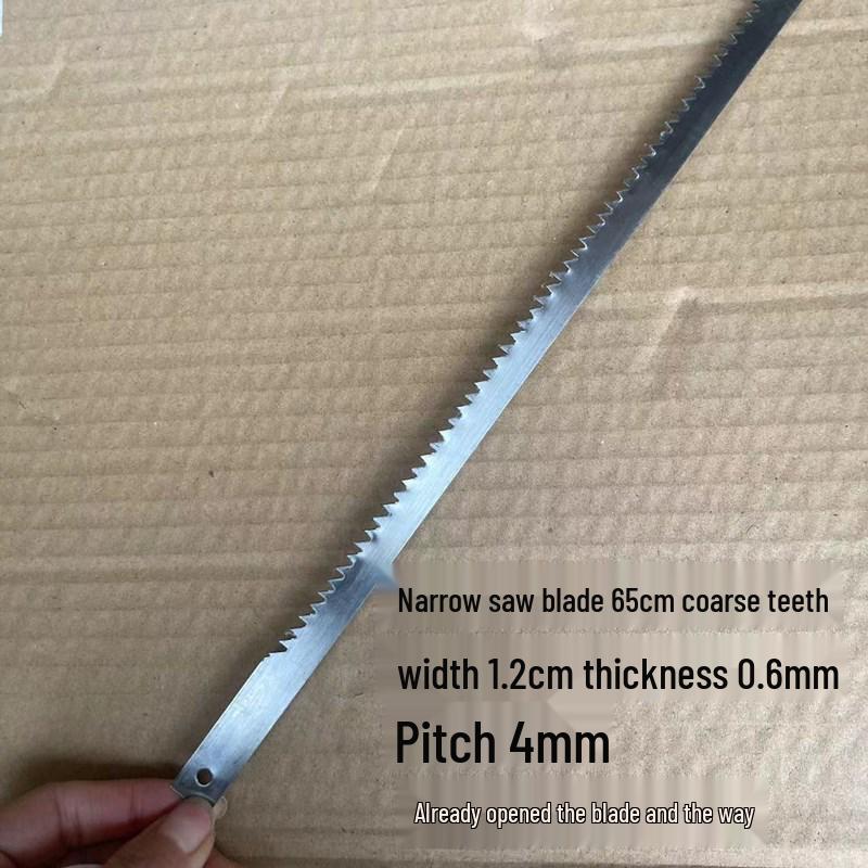 Manganstahl Holzbearbeitungssägeblatt - Grobe & Feine Zähne, Schmale Laubsägeblatt, Handsäge mit Knauf (50cm, 60cm, 70cm)