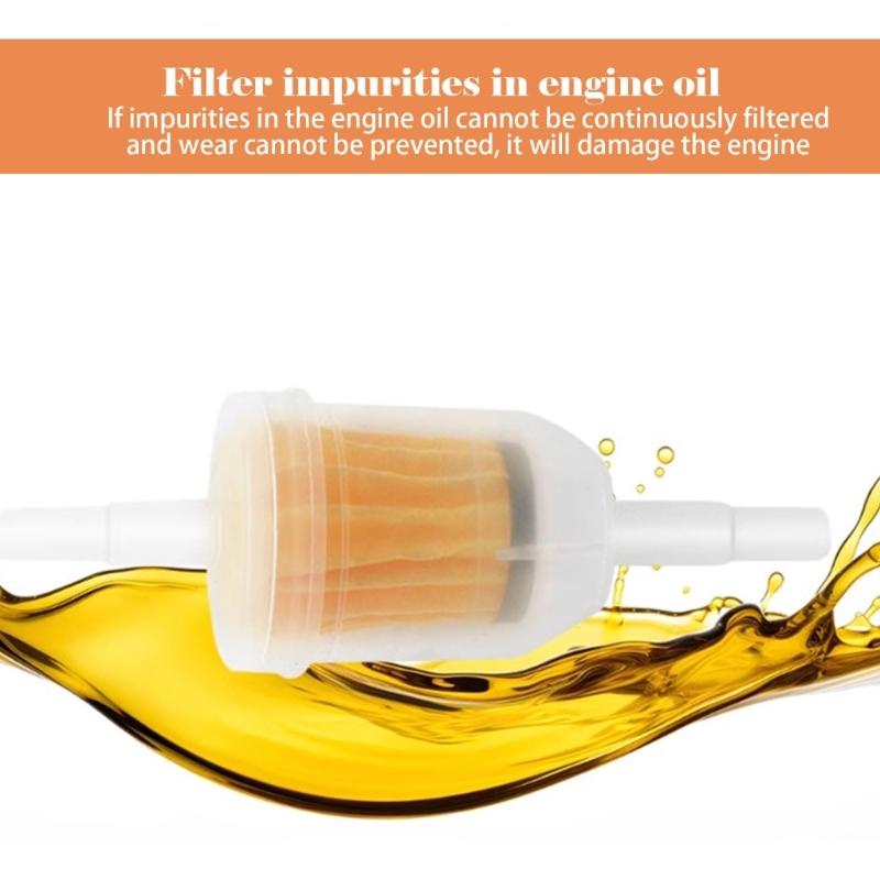 Universal Motorcycle Fuel Filter 6mm Corrosion Resistant Plastic Construction Tool Free Installation Fits Multiple Bike Models