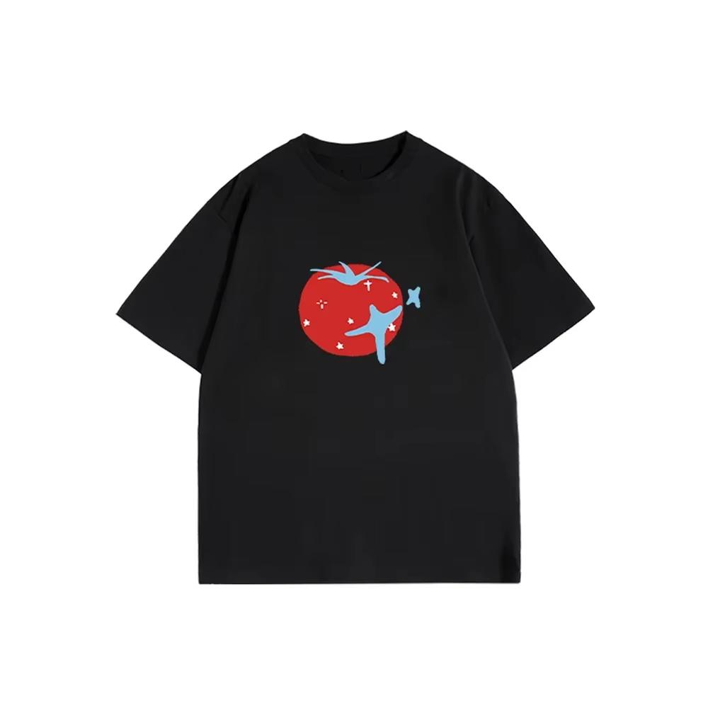 2026 New Relaxing Summer New Styles Aesthetic Tomato Printed Tshirt Summer Vintage Short Sleeve Graphic Cute Unisexs Tops Clothes 2XL