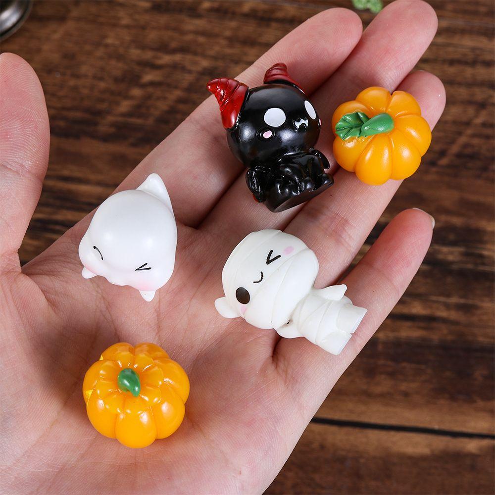 1Pcs Ghost Garden Decorations Miniature Figurines Cute Micro Landscape Ornaments Halloween Decor Halloween Ornaments Resin Craft