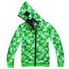 Kids Boys Girls Green Game Long Sleeves Zipper Jacket Coat Pants Sets Halloween Cosplay Costumes Role Play Outfit
