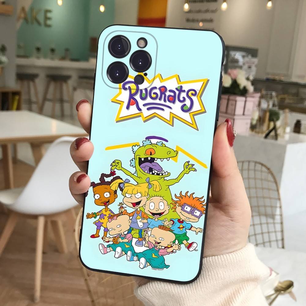 Cartoon Funny R-Rugrats Phone Case For Iphone 17 16 15 14 13 12 11 Pro Max Plus Black Shell Cover Case