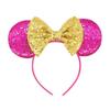 Silver Shinny Mouse Ears Headband For Girls Shinny Sequin Bow Hairband Festival Party Cosplay DIY Hair Accessories